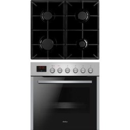 Amica Gasherd-Set EHEG 934 112 E, mit 1-fach-Teleskopauszug, Steam Clean