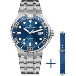 MAURICE LACROIX Automatikuhr Aikon Venturer, AI6058-SS002-430-2, (Set, 2-tlg., mit blauem Wechselband)