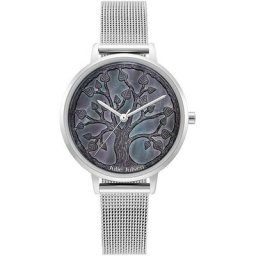 Julie Julsen Quarzuhr Tree of Life Silver Graphite, JJW1254SME