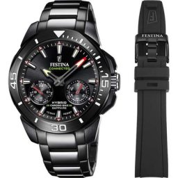 Festina Chronograph Chrono Bike Connected, F20648/1, (Set, 3-tlg., Uhr mit Wechselband und Werkzeug)