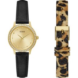 Guess Quarzuhr CHELSEA,GW0344L1, (2-tlg., mit einem Wechselband im Leo-Look)