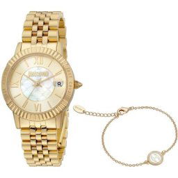 Just Cavalli Time Quarzuhr Regali, JC1L171M0045, (Set, 2-tlg., 2teiliges Set - Uhr mit passendem Schmuckarmband)