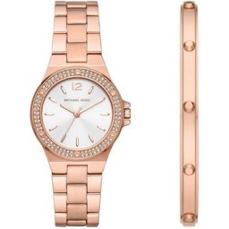MICHAEL KORS Quarzuhr LENNOX, MK1073SET, (Set, 2-tlg., mit passendem Armschmuck)