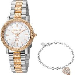 Just Cavalli Time Quarzuhr Donna sempre, JC1L212M0115, (Set, 2-tlg., Uhr mit passendem Schmuckarmband)