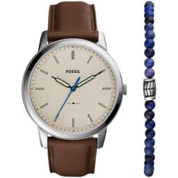 Fossil Quarzuhr MINIMALIST, FS5966SET, (Set, 2-tlg., mit Schmuckarmband)
