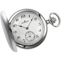 Dugena Taschenuhr Savonette Handaufzug, 4460500-1, (Set, 2-tlg., inklusive Kette)