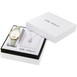 Julie Julsen Quarzuhr Julie Julsen Heart Drop Gold Set, JJW2105YGL-SET, (Set, 2-tlg., mit dazu passender Kette)