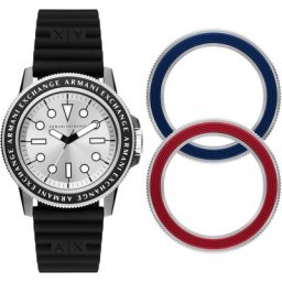 ARMANI EXCHANGE Quarzuhr AX7136SET, (Set, 3-tlg., mit 2 Wechsellünetten)