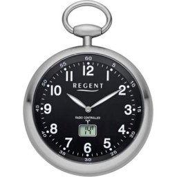 Regent Taschenuhr 18824046, (Set, 2-tlg., inkl. Kette), mit Funkempfang in Europa