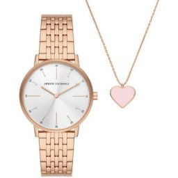 ARMANI EXCHANGE Quarzuhr AX7145SET, (Set, 2-tlg., mit Kette)