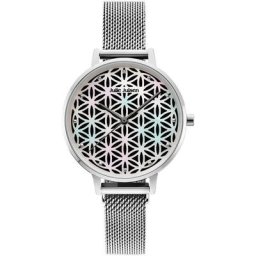 Julie Julsen Quarzuhr Atraction Flower of Life Silver, JJW1009SME