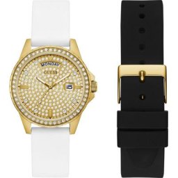 Guess Quarzuhr LADY COMET,GW0345L1, (2-tlg., mit einem schwarzem Wechselband)