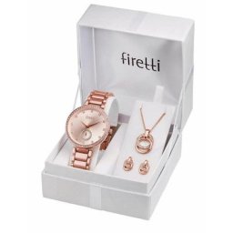 Firetti Quarzuhr, (Set, 4-tlg), inkl. Ohrstecker und Kette mit Anhänger