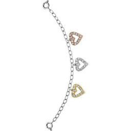 Julie Julsen Uhrencharmeinhänger Charming Sparkling Hearts, JJCG29186-4