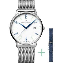 MAURICE LACROIX Schweizer Uhr Eliros Date, EL1118-SS00E-120-C, (Set, 2-tlg., mit Wechselband aus Metall)