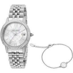 Just Cavalli Time Quarzuhr Regali, JC1L171M0035, (Set, 2-tlg., 2teiliges Set - Uhr mit passendem Schmuckarmband)