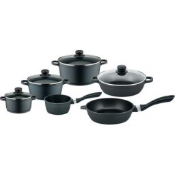 Elo Basic Topf-Set Black Cast, Aluminiumguss (Set, 10-tlg), Induktion