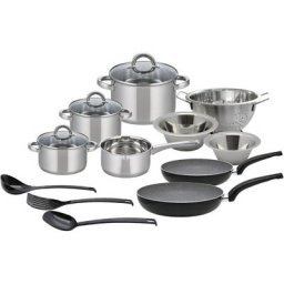 Elo Basic Topf-Set Opal, Edelstahl 18/10 (Set, 15-tlg), Induktion
