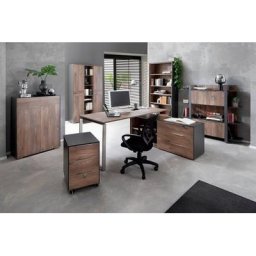 Maja Möbel Aktenschrank Yolo Mio tolle Holzoptik mit metallischen Akzenten