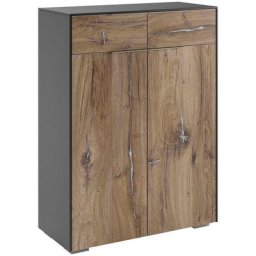 Maja Möbel Aktenschrank Yolo Mio tolle Holzoptik mit metallischen Akzenten