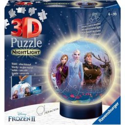Ravensburger Puzzleball Nachtlicht Disney Frozen II, 72 Puzzleteile, mit Leuchtsockel inkl. LEDs, FSC® - schützt Wald - weltweit