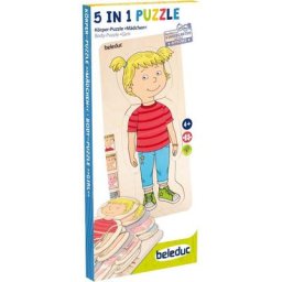 beleduc Konturenpuzzle Körper Lagen Puzzle - Mädchen, 29 Puzzleteile