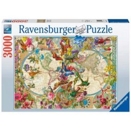 Ravensburger Puzzle Weltkarte mit Schmetterlingen, 3000 Puzzleteile, Made in Germany, FSC® - schützt Wald - weltweit