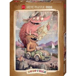 HEYE Puzzle Zozoville, Road Trippin, 2000 Puzzleteile, Made in Germany