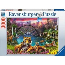 Ravensburger Puzzle Tiger in paradiesischer Lagune, 3000 Puzzleteile, Made in Germany, FSC® - schützt Wald - weltweit
