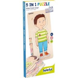 beleduc Konturenpuzzle Körper Lagen Puzzle - Junge, 29 Puzzleteile