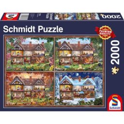 Schmidt Spiele Puzzle Jahreszeiten Haus, 2000 Puzzleteile, Made in Germany
