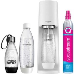 SodaStream Wassersprudler TERRA Vorteilspack, &CO2-Zylinder,1L, 0,5 LKunststoff-Flasche
