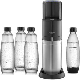 SodaStream Wassersprudler E-DUO Bundle, inkl. 1 CO2-Zylinder, 3x 1L Glasflasche & 1x 1L KSTF-Flasche