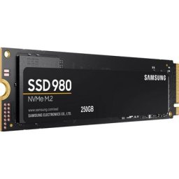 Samsung SSD 980 interne SSD (250 GB) 2900 MB/S Lesegeschwindigkeit, 1300 MB/S Schreibgeschwindigkeit, NVMe