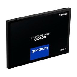Goodram CX400 interne SSD (256 GB) 2,5"" 550 MB/S Lesegeschwindigkeit, 480 MB/S Schreibgeschwindigkeit, Gen. 2, SATA III