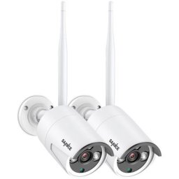 2PCS 1080p Wifi wetterfestes IP-Kamera-Überwachungs-Kit im Freien 100ft 30m Nachtsicht - Sannce