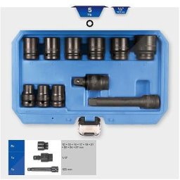 Ks Tools 1/2"" Kraft-Stecknuss-Satz, Sechskant, 11-tlg, kurz BT022645