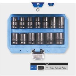 Ks Tools 1/2"" Kraft-Stecknuss-Satz, Sechskant, 13-tlg, kurz BT022620