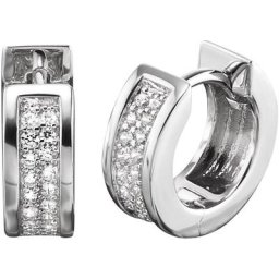 Engelsrufer Paar Creolen Bright like a diamond, CREOLE LENA CRYSTAL, ERE-LENA-ZI-CR, mit Zirkonia