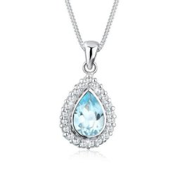 Elli Collierkettchen Edel Tropfen Topas Zirkonia 925 Sterling Silber