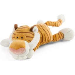Nici Kuscheltier Wild Friends GREEN, Liegender Tiger Lilly 30cm, enthält recyceltes Material (Global Recycled Standard)