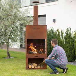 Grill und Gartenkamin, rost