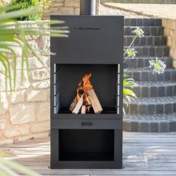 Grill und Gartenkamin, schwarz