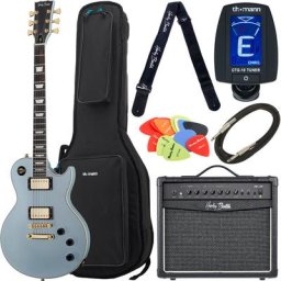 Harley Benton SC-DLX Gotoh Daph. Blue Bundle