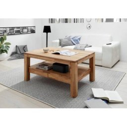 MCA furniture Couchtisch, Couchtisch Massivholz mit Schubladen