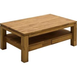 MCA furniture Couchtisch, Couchtisch Massivholz mit Schubladen