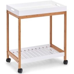Zeller Present Rollwagen Bamboo, mit zwei Ablagemöglichkeiten