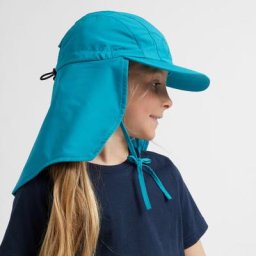 hyphen Kinder UV Nackenschutzmütze, blau, Gr. 50/52