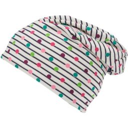 Kinder Beanie JAKO-O, bedruckt oder geringelt, weiß, Gr. 42/44