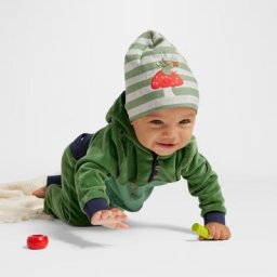 Kinder Thermo Beanie, grün, Gr. 50/52